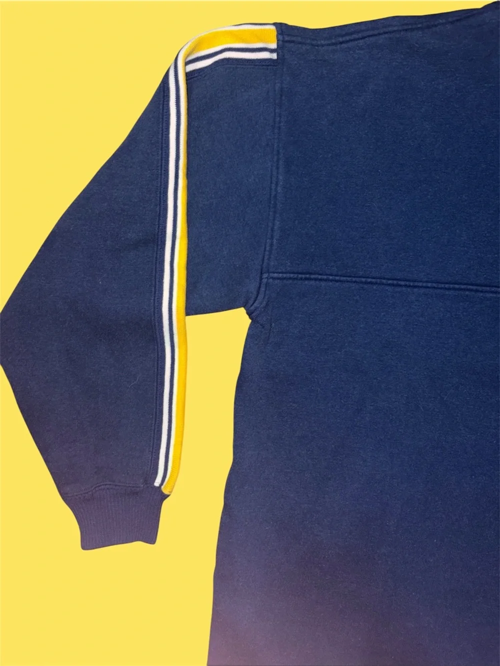 Logo Athletic Navy & Yellow Quarter-Zip Pullover
